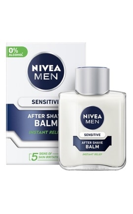 NIVEA-Бальзам после бритья Nivea Men 100 мл успокаивающий для чувствительной кожи без содержания спирта 100 мл-4005808228706-