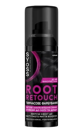 SYOSS-Тонирующий спрей Syoss Root Retoucher для маскировки отросших корней волос и седины Черный 120 мл-4015100453683-