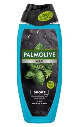 PALMOLIVE-Гель для душа Palmolive Men Sport Эфирные масла мяты и листьев кедра 500 мл -8718951036239-