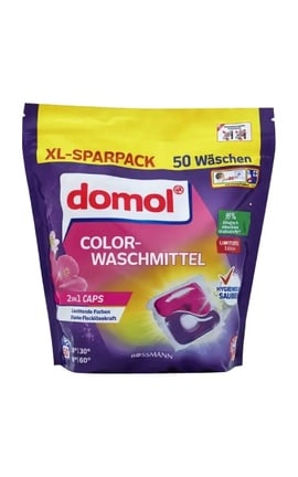 DOMOL-Капсули для прання кольорових речей Domol 2в1 50 шт-4068134002303-