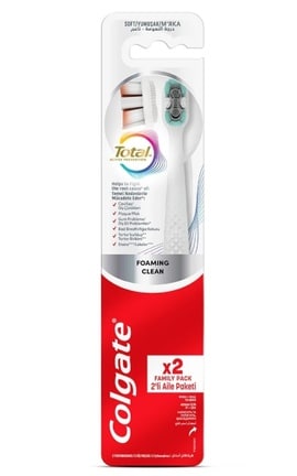 COLGATE-Щетка зубная мягкая Colgate Total Active Пенная чистка 2 шт-8718951682726-