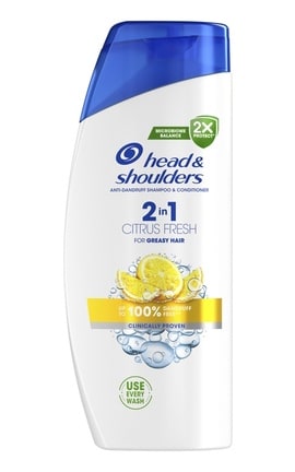 HEAD and SHOULDERS-Шампунь проти лупи та бальзам-ополіскувач 2 в 1 Head & Shoulders Цитрусова свіжість 625 мл-8700216158022-