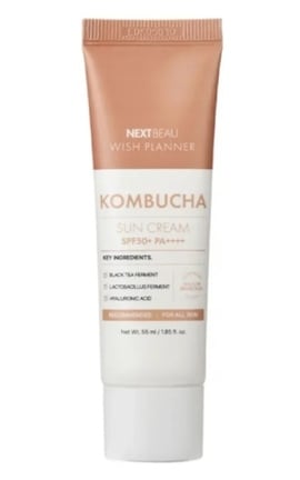 NEXTBEAU-Крем для обличчя Nextbeau Wish Planner Kombucha Biome Sun Screen SPF50+ 55 мл-8809696984593
