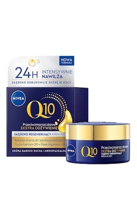 NIVEA-Відновлюючий нічний крем NIVEA Q10 Інтенсивне живлення проти зморщок 50 мл-5900017082387-