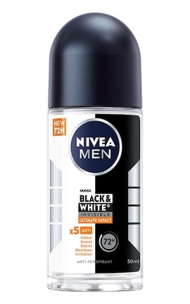 NIVEA-Антиперспірант кульковий NIVEA MEN Чорне та Біле Невидимий: Ultimate Impact 50 мл -5900017094359-
