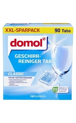 DOMOL-Засіб для посудомийної машини Domol Classic у таблетках 90 шт-4068134054692-