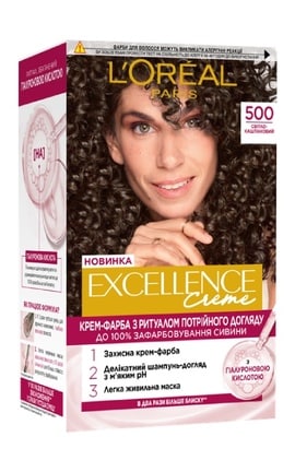 EXCELLENCE-Стойкая крем-краска для волос L'Oreal Paris Excellence Creme 5.00 Светло-каштановый-3600524105693-