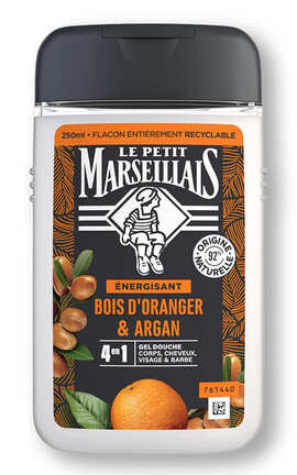 MARSEILLAIS-Гель-шампунь для мужчин Le Petit Marseillais Апельсиновое дерево и аргана-3574661701431-
