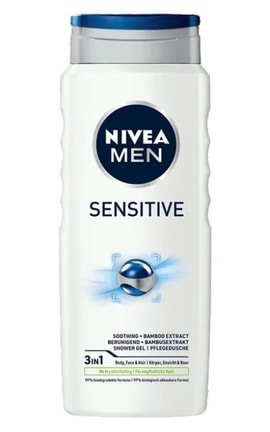 NIVEA-Гель для душа Nivea Men Sensitive 3 в 1 для мужчин 500 мл-9005800286570-