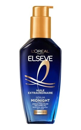 ELSEVE-Нічна незмивна сироватка L'Oreal Paris Elseve Huile Extraordinaire Midnight Serum для інтенсивного живлення волосся до 72 годин 100 мл-3600524135775-