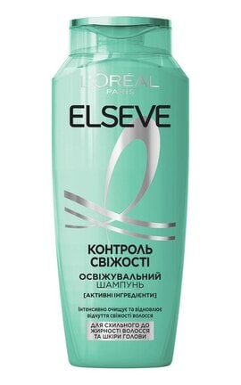 ELSEVE-Освежающий шампунь L'Oreal Paris Elseve Контроль Свежести для склонных к жирности волос и кожи головы 250 мл-3600524224387-