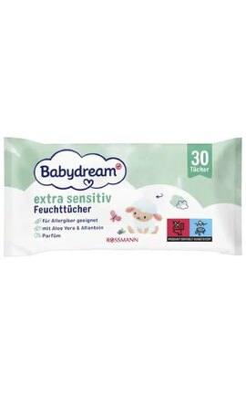 BABYDREAM-Дитячі вологі серветки Babydream 30 шт-4305615544014-