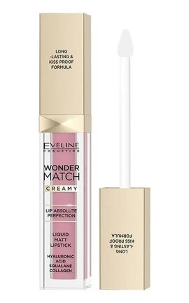 EVELINE-Матова рідка помада для губ Eveline Wonder Match Liquid Matt Lipstick 01 Angel Rose 6.8 мл-5903416065722-