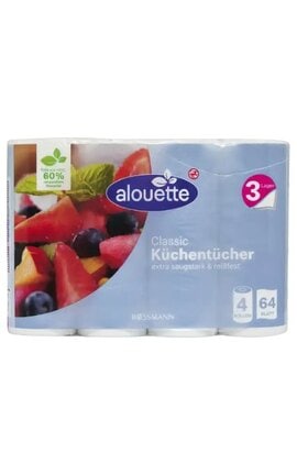 ALOUETTE-Бумажные трехслойные полотенца Alouette Classic 4 шт-4305615764283