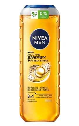 NIVEA-Гель для душа Nivea Men Active Energy 3 в 1 для мужчин 500 мл-9005800341644-