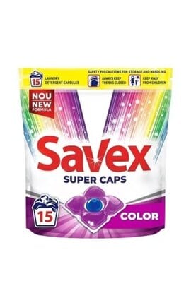 SAVEX-Капсулы для стирки Savex Super Caps Color, 15 шт-3800024046841-