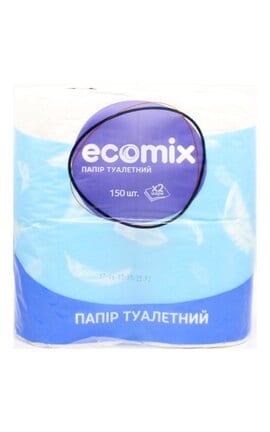 ECOMIX-Папір туалетний Ecomix двухшаровий білий 4 шт-4820003839072-