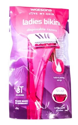 WATSONS-Станки для бритья женские Watsons для зоны бикини одноразовые 3 шт-4894819413979-