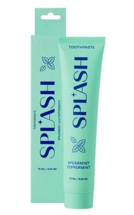 SPLASH-Зубная паста Splash Spearmint Peppermint Освежающая с отбеливающим эффектом 75 мл-4820266832438-