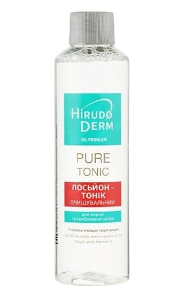 HIRUDO DERM-Лосьон-тоник для лица Hirudo Derm Pure Tonic Очищающий 180 мл-4820008319029-