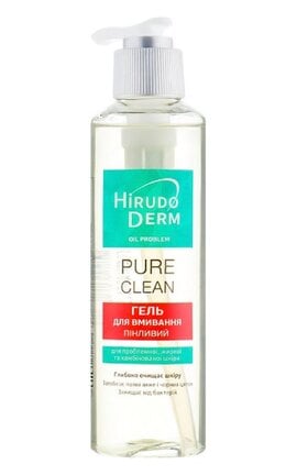 HIRUDO DERM-Гель для умывания лица Hirudo Derm Pure Clean 180 мл-4820008318695-