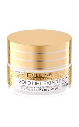 EVELINE-Крем-сыворотка для лица Eveline Cosmetics Gold Lift Expert 50+ Мульти-питательный 50 мл-5901761941944-