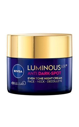 NIVEA-Нічний крем для обличчя, шиї та декольте Nivea Luminous630 Вирівнювання тону 50 мл-4005900886651-