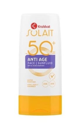 SOLAIT-Флюїд сонцезахисний для обличчя Kruidvat Solait SPF50+ антивіковий 50 мл-8720674232126-