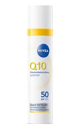 NIVEA-Денний флюїд NIVEA Q10 Експерт Потрійний захист від зморщок SPF 50 40 мл-5900017099194-