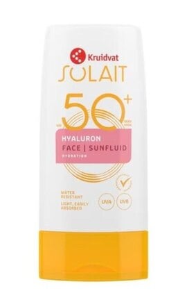 SOLAIT-Флюїд сонцезахисний Kruidvat Solait Hyaluron SPF50+ для обличчя 50 мл-8720674232102-