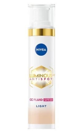 NIVEA-Тональный флюид NIVEA Luminous630 3 в 1 Светлый SPF 30 40 мл-9005800379654-