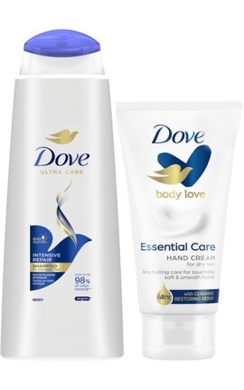DOVE-Подарунковий набір Dove Інтенсивне відновлення Шампунь 400 + Крем для рук 75 мл-8720633015265-