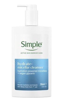SIMPLE-Зволожувальний міцелярний засіб для вмивання SIMPLE Hydrate+ Scope Активний Догляд 240 мл-8720181705861-