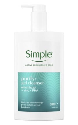 SIMPLE-Очищающий гель для умывания SIMPLE Purify+ Scope Активный Уход 240 мл-8720181705885-