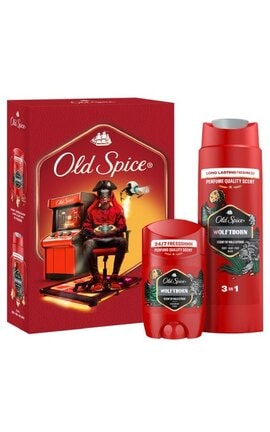 OLD SPICE-Подарунковий набір Old Spice Gamer Wolfthorn Дезодорант-стік 50 мл + Гель для душу 3-в-1 250 мл -8006530006941-