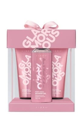 LIORA-Набір косметичний Liora glamorous парф.гель д/душу 150мл+ скраб 70 мл+крем д/тіла 70 мл-4823106004286