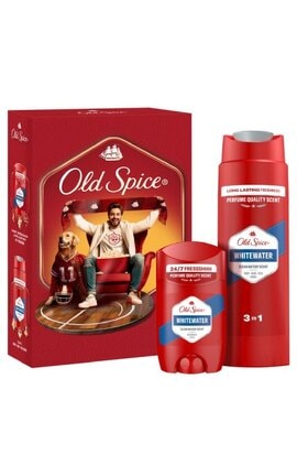 OLD SPICE-Подарунковий набір Old Spice Sports Fan Whitewater Дезодорант-стік 50 мл + Гель для душу 3-в-1 250 мл-8006530006989-