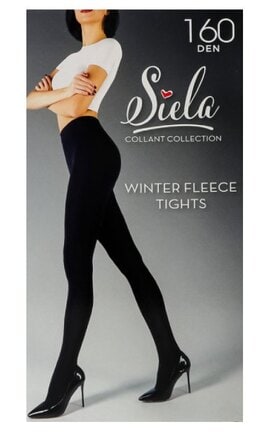SIELA-Термоколготки жіночі на короткому флісі Siela Collant collection 160 den М Nero-6991234001021-