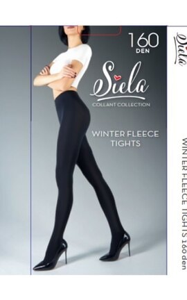 SIELA-Термоколготки жіночі на короткому флісі Siela Collant collection 160 den S Nero-6991234001014-
