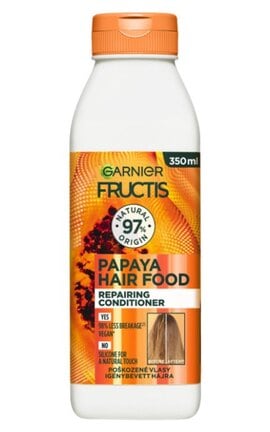 FRUCTIS-Бальзам-ополаскиватель Garnier Fructis HairFood Папайя Восстановление для поврежденных волос 350 мл-3600542290388-
