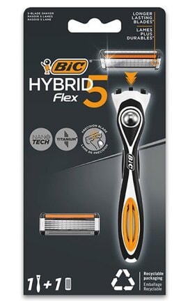 BIC-Станок BIC Flex Hybrid 5 с 1 сменным картриджем-3086124143950-