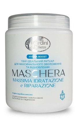 GIARDINI DI BELLEZZA-Маска для волосся Giardini Bellezza Hydra Boost гідратаційна 1000 мл-8019653056373-