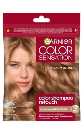 COLOR SENSATION-Крем-фарба для волосся Garnier Color Sensation Shampoo Retouch 7.0 Medium Blonde 20 мл-3600542620376-