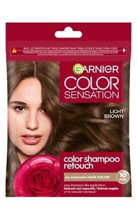 COLOR SENSATION-Крем-фарба для волосся Garnier Color Sensation Shampoo Retouch 5.0 Light Brown 20 мл-3600542620406-