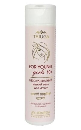 FOR YOUNG-Гель для душу Triuga Ayurveda For Young Girls Безсульфатний м’який 250 мл-4820164641903-