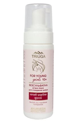 FOR YOUNG-Пінка для очищення шкіри Triuga Ayurveda For Young Girls Безсульфатна м‘яка 200 мл-4820164641873-