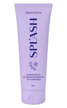 SPLASH-Освежающая зубная паста Splash с отбеливающим эффектом со вкусом ванили и лаванды 100 мл-4820266832414-