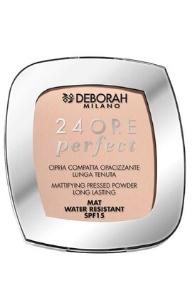 DEBORAH GROUP S.r.l-Пудра компактна для обличчя Deborah 24Ore Perfect SPF15 Стійка матуюча 02 Light Rose 9 г-8009518328639-