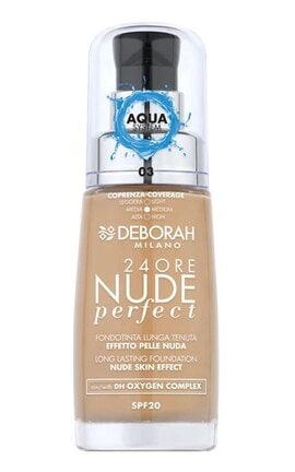 DEBORAH GROUP S.r.l-Тональная основа Deborah 24Ore Nude Perfect Foundation SPF 20 03 Sand 30 мл-8009518364712-