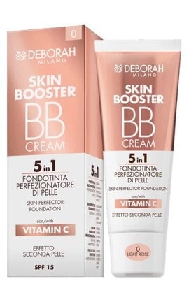 DEBORAH GROUP S.r.l-Тональний BB-крем Deborah Skin Booster BB Cream 5 in 1 SPF15 0 Light Rose 30 мл-8009518432701-
